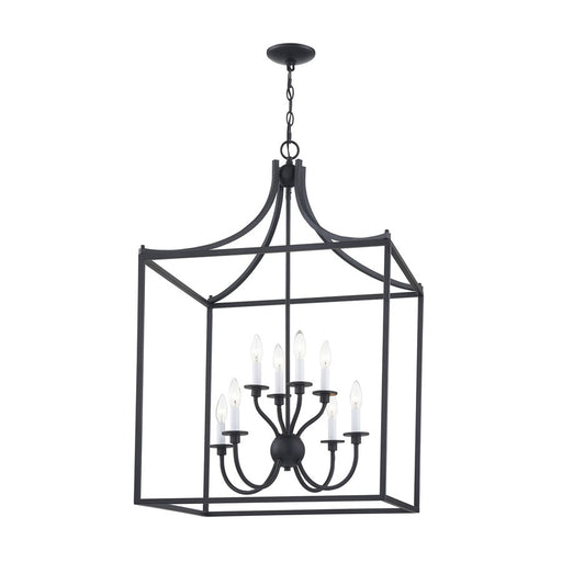 Atlas Lighting Prescott 24'' Wide 8Lt Chandelier, Matte Black