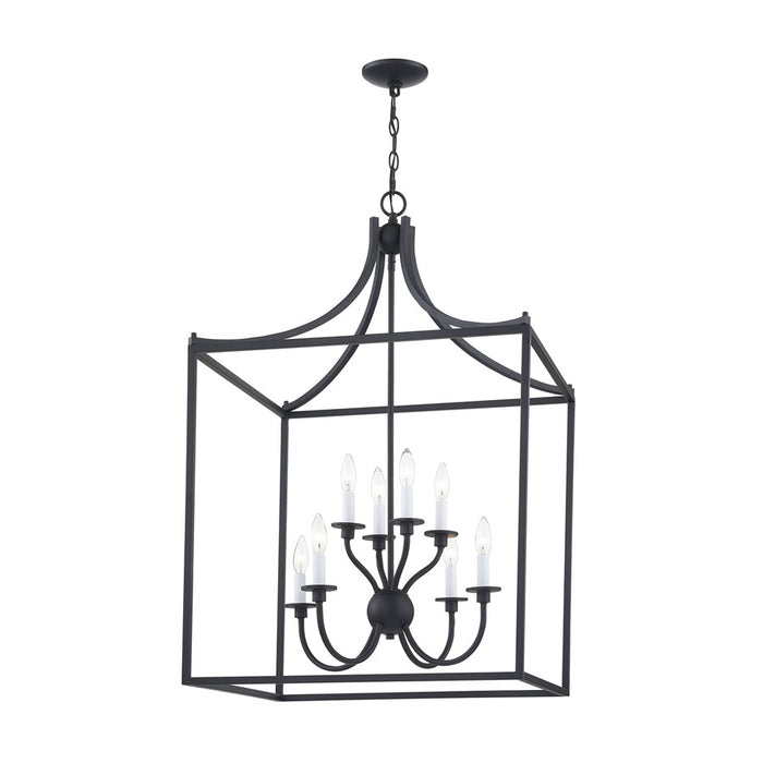 Atlas Lighting Prescott 24'' Wide 8Lt Chandelier, Matte Black