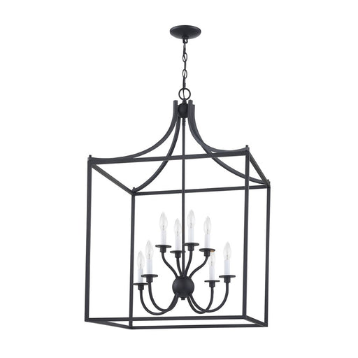Atlas Lighting Prescott 24'' Wide 8Lt Chandelier, Matte Black