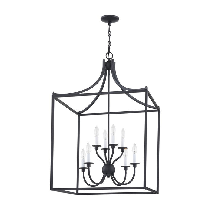 Atlas Lighting Prescott 24'' Wide 8Lt Chandelier, Matte Black