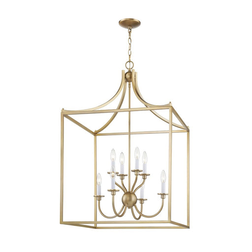 Atlas Lighting Prescott 24'' Wide 8Lt Chandelier, Warm Brass
