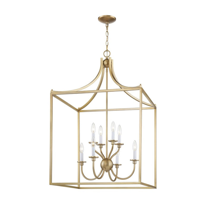 Atlas Lighting Prescott 24'' Wide 8Lt Chandelier, Warm Brass