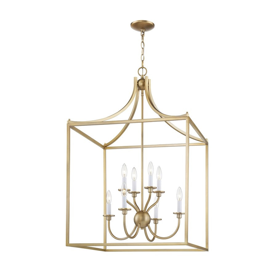 Atlas Lighting Prescott 24'' Wide 8Lt Chandelier, Warm Brass