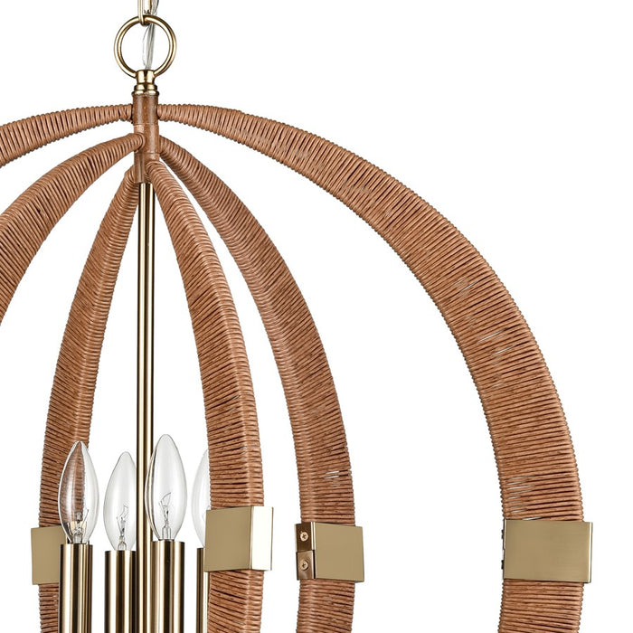 Atlas Lighting Pyrus 27'' Wide 4Lt Chandelier, Brown