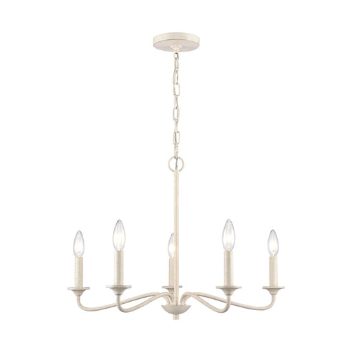 Atlas Lighting Quinn 24'' Wide 5Lt Chandelier, Antique White