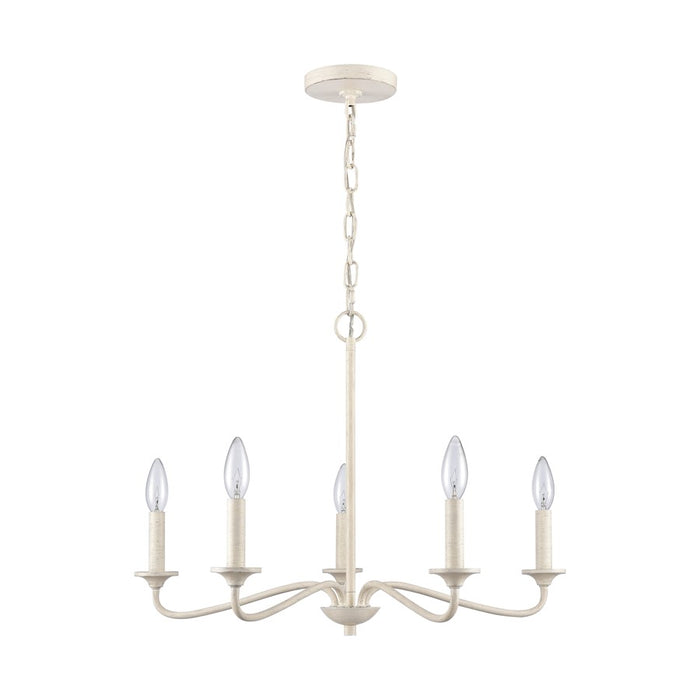 Atlas Lighting Quinn 24'' Wide 5Lt Chandelier, Antique White