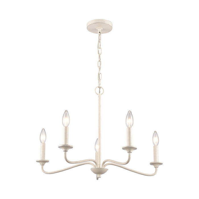 Atlas Lighting Quinn 24'' Wide 5Lt Chandelier, Antique White