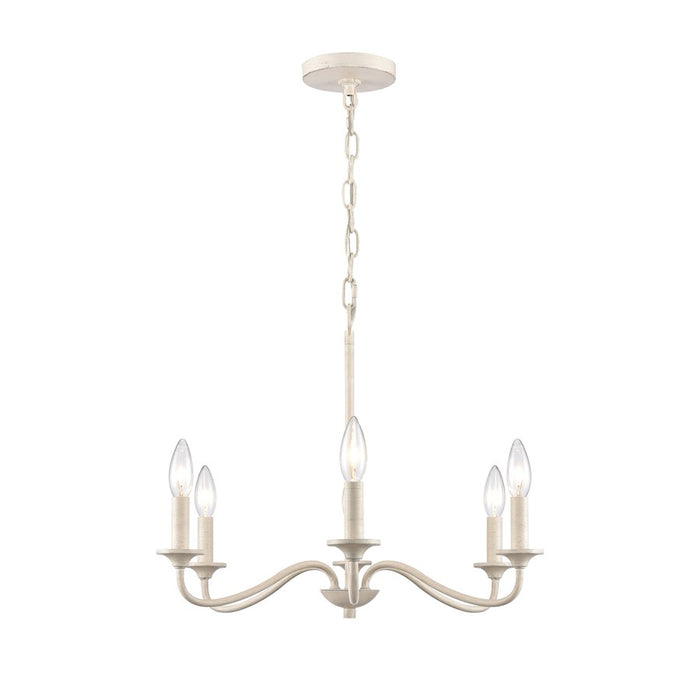 Atlas Lighting Quinn 30'' Wide 6Lt Chandelier, Antique White