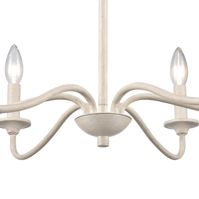 Atlas Lighting Quinn 30'' Wide 6Lt Chandelier, Antique White