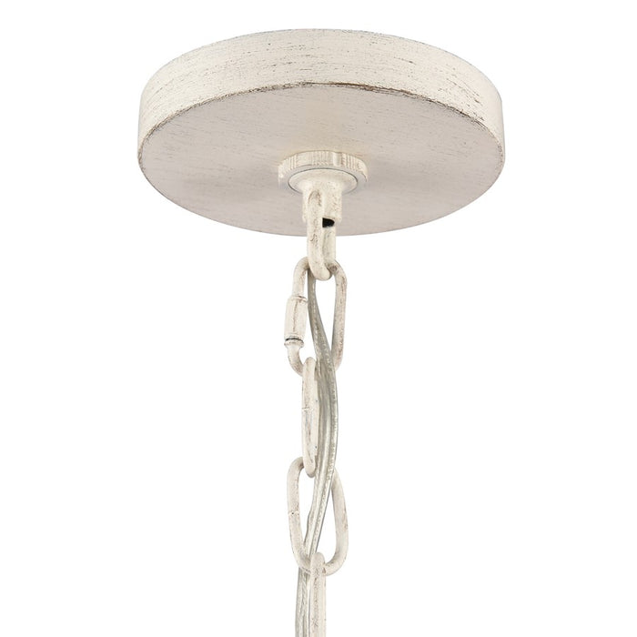 Atlas Lighting Quinn 30'' Wide 6Lt Chandelier, Antique White