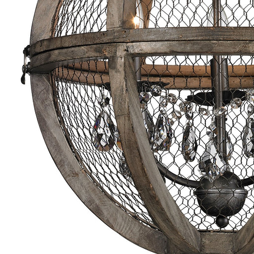 Atlas Lighting Renaissance Invention 18''W 3Lt Chandelier, Zinc/GY