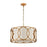 Atlas Lighting Ringlets 22''W 4Lt Chandelier, Golden Silver/White