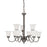 Atlas Lighting Riva 32'' Wide 9Lt Chandelier, Painted Bronze/White