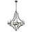 Atlas Lighting Riveted Plate 28''W 8Lt Chandelier, Silverdust Iron