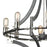 Atlas Lighting Riveted Plate 28''W 8Lt Chandelier, Silverdust Iron
