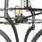 Atlas Lighting Riveted Plate 28''W 8Lt Chandelier, Silverdust Iron
