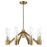 Atlas Lighting Rohe 28'' Wide 8Lt Chandelier, Aged Brass/Clear
