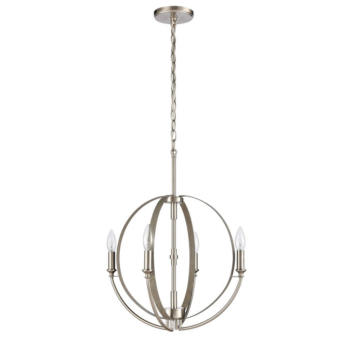 Atlas Lighting Rotunde 18'' Wide 4Lt Chandelier, Beechwood