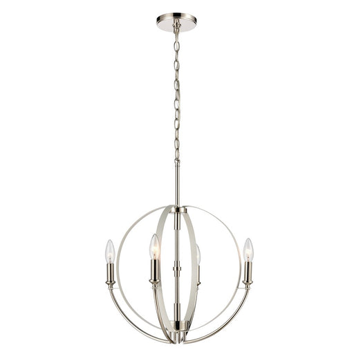 Atlas Lighting Rotunde 18'' Wide 4Lt Chandelier, Matte White