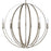 Atlas Lighting Rotunde 26'' Wide 6Lt Chandelier, Beechwood