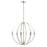 Atlas Lighting Rotunde 26'' Wide 6Lt Chandelier, Matte White