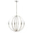Atlas Lighting Rotunde 26'' Wide 6Lt Chandelier, Matte White