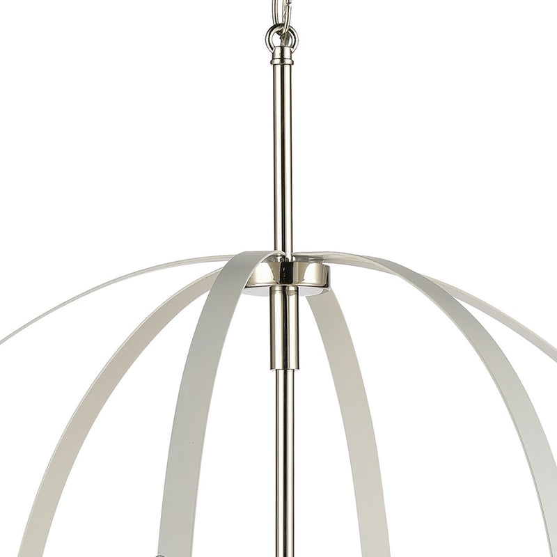 Atlas Lighting Rotunde 26'' Wide 6Lt Chandelier, Matte White
