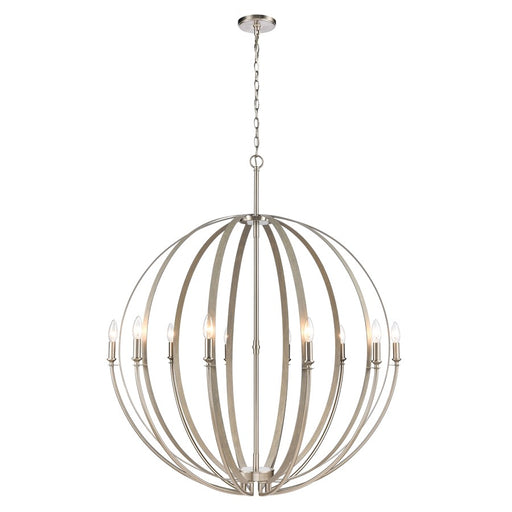 Atlas Lighting Rotunde 38'' Wide 10Lt Chandelier, Beechwood