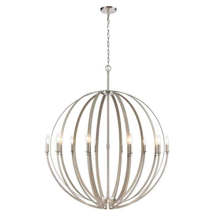 Atlas Lighting Rotunde 38'' Wide 10Lt Chandelier, Beechwood