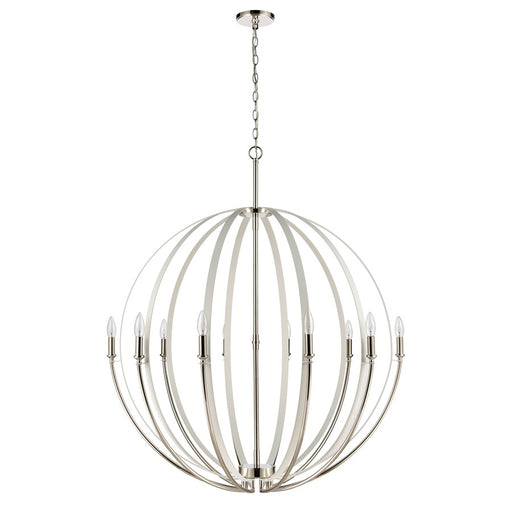 Atlas Lighting Rotunde 38'' Wide 10Lt Chandelier, Matte White