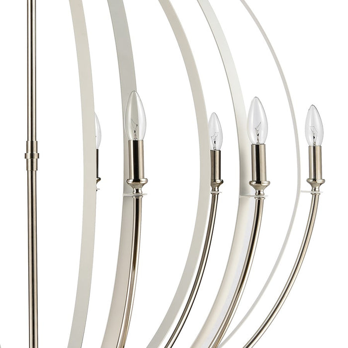 Atlas Lighting Rotunde 38'' Wide 10Lt Chandelier, Matte White