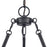 Atlas Lighting Rydell 24.5''W 5Lt Chandelier, Black/Parchment/White