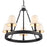 Atlas Lighting Rydell 24.5''W 5Lt Chandelier, Black/Parchment/White