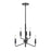 Atlas Lighting Saginaw 18'' Wide 6Lt Chandelier, Matte Black