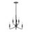 Atlas Lighting Saginaw 18'' Wide 6Lt Chandelier, Matte Black