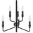 Atlas Lighting Saginaw 18'' Wide 6Lt Chandelier, Matte Black