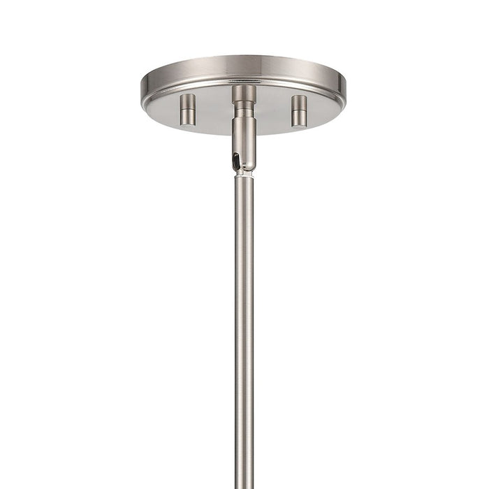 Atlas Lighting Saginaw 18'' Wide 6Lt Chandelier, Satin Nickel