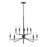 Atlas Lighting Saginaw 34'' Wide 10Lt Chandelier, Matte Black