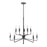 Atlas Lighting Saginaw 34'' Wide 10Lt Chandelier, Matte Black