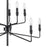 Atlas Lighting Saginaw 34'' Wide 10Lt Chandelier, Matte Black