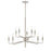 Atlas Lighting Saginaw 34'' Wide 10Lt Chandelier, Satin Nickel