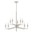 Atlas Lighting Saginaw 34'' Wide 10Lt Chandelier, Satin Nickel