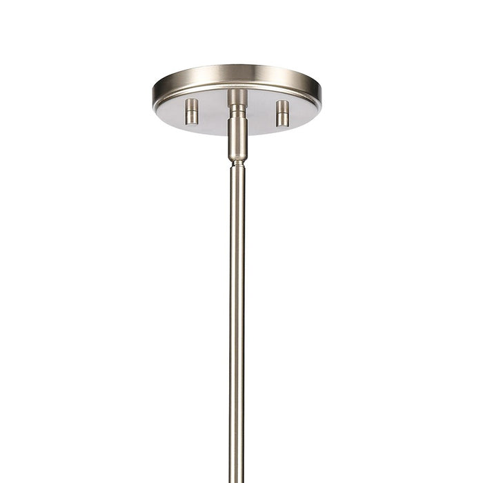 Atlas Lighting Saginaw 34'' Wide 10Lt Chandelier, Satin Nickel