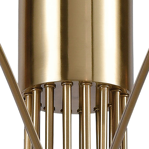 Atlas Lighting Scarab 47'' Wide 8Lt Chandelier, Satin Brass/Black