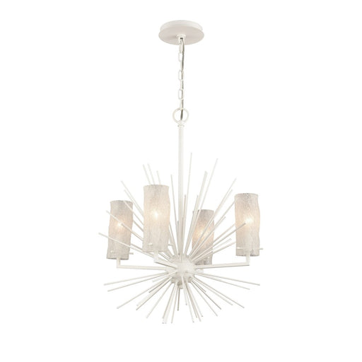 Atlas Lighting Sea Urchin 20'' Wide 4Lt Chandelier, White Coral