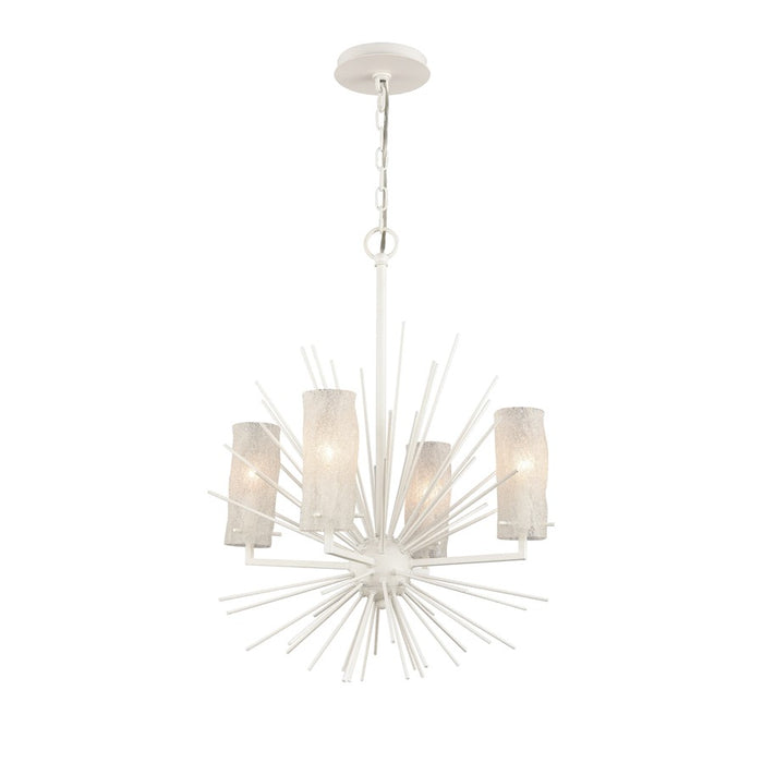Atlas Lighting Sea Urchin 20'' Wide 4Lt Chandelier, White Coral
