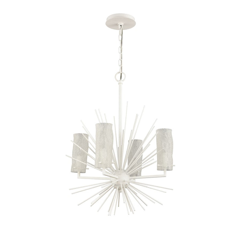 Atlas Lighting Sea Urchin 20'' Wide 4Lt Chandelier, White Coral