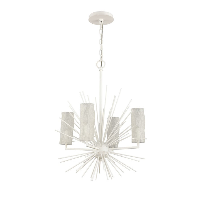 Atlas Lighting Sea Urchin 20'' Wide 4Lt Chandelier, White Coral