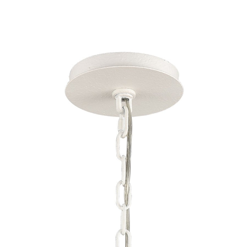 Atlas Lighting Sea Urchin 20in 4-Light Chandelier | Coastal White Coral and White Glass | Dining Room & Breakfast Nook | Model CL11326-WH