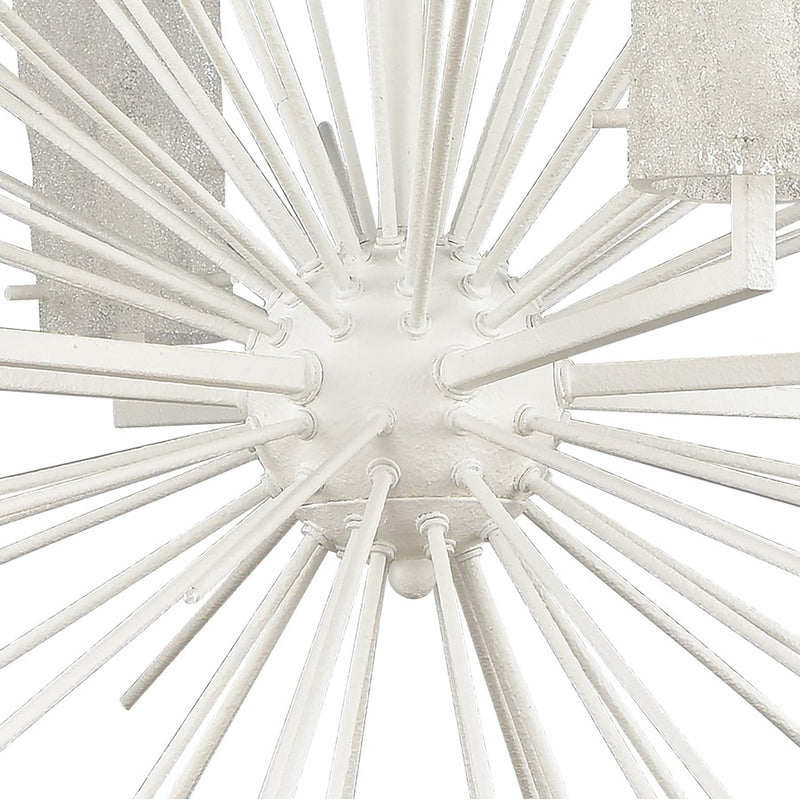 Atlas Lighting Sea Urchin 27in 6-Light Chandelier | Coastal White Coral Metal and White Glass | Dining Room & Entryway | Model CL11327-WH